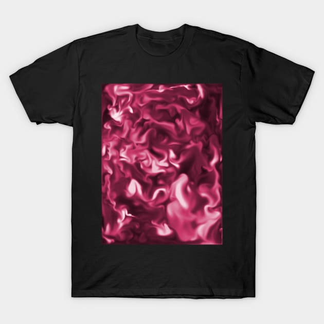 Pink Smoke Swirls T-Shirt by KirstenStar 